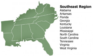 Southeast Region States and Capitals