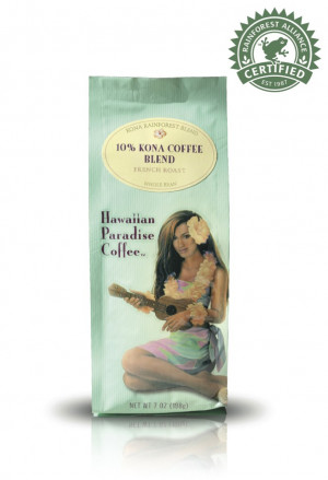 Rainforest Alliance 10 % Kona Coffee Whole Bean (7oz)
