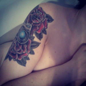 Rose Tattoos On Upper Arm
