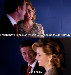 Elizabeth Banks and John Michael Higgins in Pitch Perfect...absolute ...