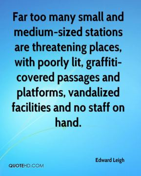 Far too many small and medium-sized stations are threatening places ...