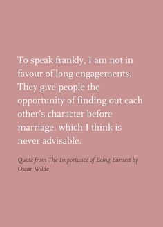 Quote from The Importance of Being Earnest by Oscar Wilde