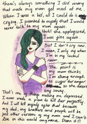 broken heart, depression, draw, illustration, quote, sad, sharon lai ...