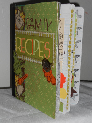 Family Recipe Scrapbook Title Page Front picture
