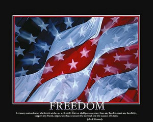 Freedom American Flag Poster 20x16