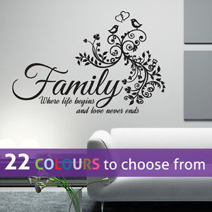 Family Tree Birds Wall Quotes Stickers Decals From