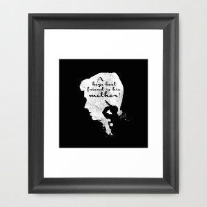 ... best friend – Norman Bates Psycho Silhouette Quote Framed Art Print