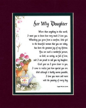 For My Daughter