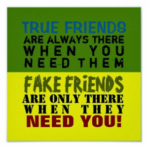 TRUE FRIENDS VS. FAKE FRIENDS