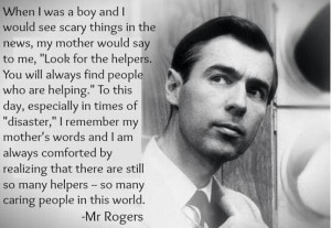 Quote Fred Rogers - Caring people in this world