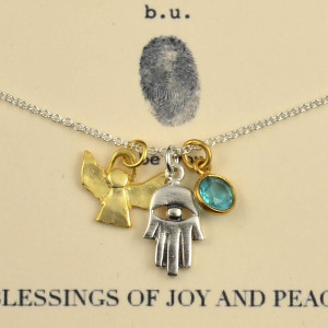 inspirational quote necklaces blessings of joy and peace quote on card ...