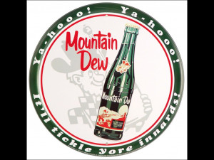 Mountain Dew Tin Sign