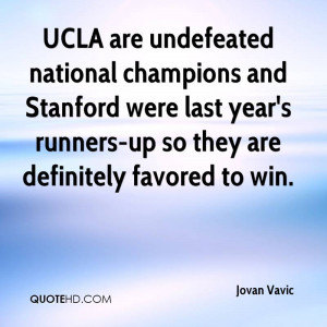 UCLA are undefeated national champions and Stanford were last year's ...