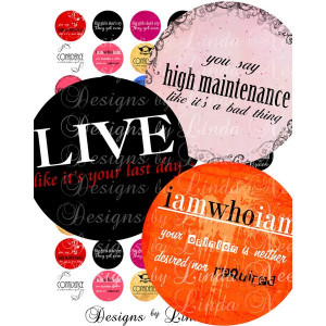SASSY Quotes (2 Inch round) Images Buy 2 Get 1 SALE - Digital Collage ...