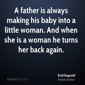 father is always making his baby into a little woman. And when she ...