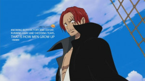 One Piece Shanks Quotes Red hair shanks #onepiece
