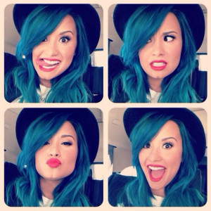 Frisuren 2014: Demi Lovato mit blauen Haaren