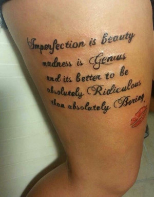marilyn monroe quote tattoo this tattoo quote from marilyn tattoo