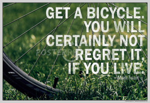 Mark Twain Bicycle Quote Art Print Poster - 19x13
