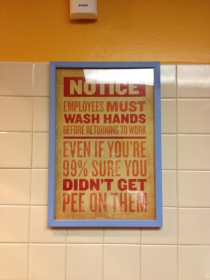 Employees must wash hands