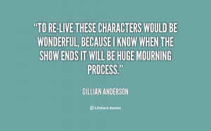 When the show's not around any more, it's going to be hard not to have ...