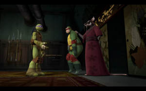 Donatello, is this yours?” - Master Splinter.