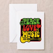 Rasta Peace Love Music Greeting Cards for