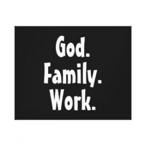 God Family Work Order Quote Gallery Wrap Canvas