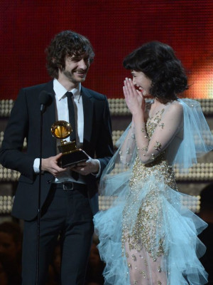 Gotye and Kimbra accept the award for record of the year, presented by ...