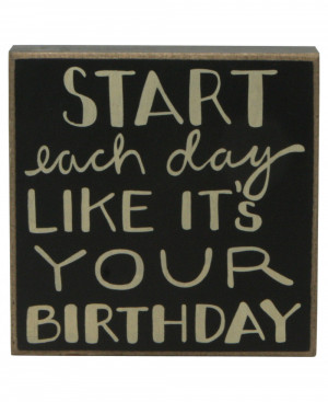 Inspirational Vintage Wall Signs: Birthdays Quote
