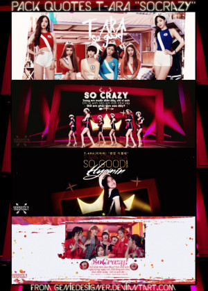 PACK QUOTES T-ARA 'SO CRAZY' / GIFT FOR MY FRIENDS by GenieDesigner
