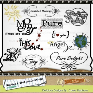 50% Sale - Baby Word Art - Digital Quotes, Titles for Scrapbooking and ...