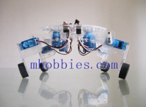 QuaBot quadruped robot chassis with motor