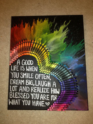 Melted Crayon Art With Quotes Crayon art with quote this