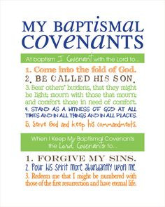 LDS Baptismal Covenants / Promise Printable Boy by WellmanDesigns, $3 ...