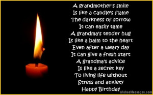 Touching birthday quote rhyme to grandma from dranddaughter or ...