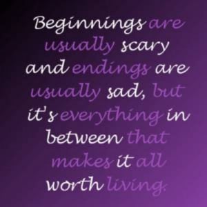 Beginnings Are Usually Scary