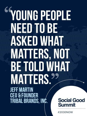millennials #socialgoodsummit #manuelwernicky #2030Now #socialgood