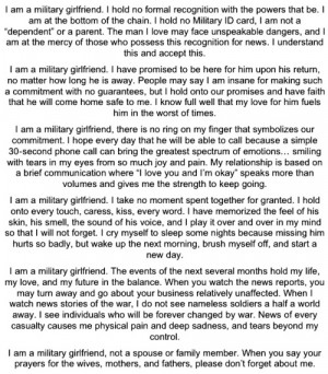Military Girlfriend Quote