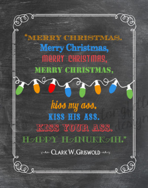 Clark Griswold - Colorful Chalkboard Look 11 x 14 Print - Fun For The ...