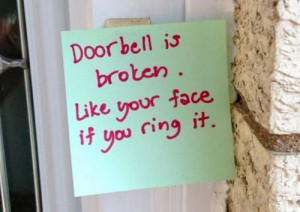 Funny Doorbell Notes Written By Angry People 001 Funny Doorbell Notes ...