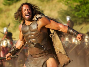 The Rock, shown here in 'Hercules' opening July 25, has words about ...