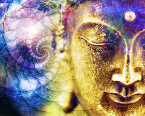 Buddha with a Spiral motif