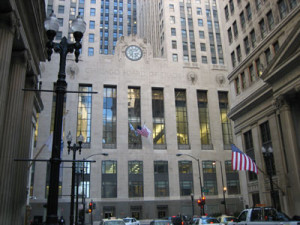 Above: The LaSalle Street entrance of the Chicago Board of Trade