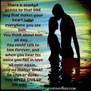 Quotes About Not Giving Up On Someone You Love Yu never give up on him