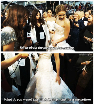 Oscars 2013 (85th Academy Awards) Quote (About dress, funny, interview ...
