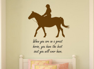 Horse decal horse rider wall words quote word art teen girl bedroom ...
