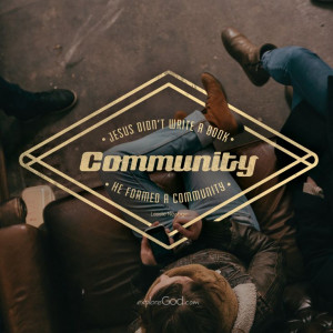 ... Jesus didn't write a book. He formed a community.