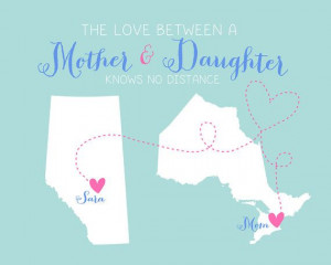 Gift for Mother Long Distance 8x10 Custom Maps by WanderingFables, $26 ...