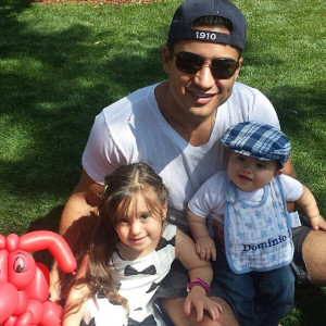 Mario Lopez and children, Gia Francesca, 3, and Dominic, 9 months ...